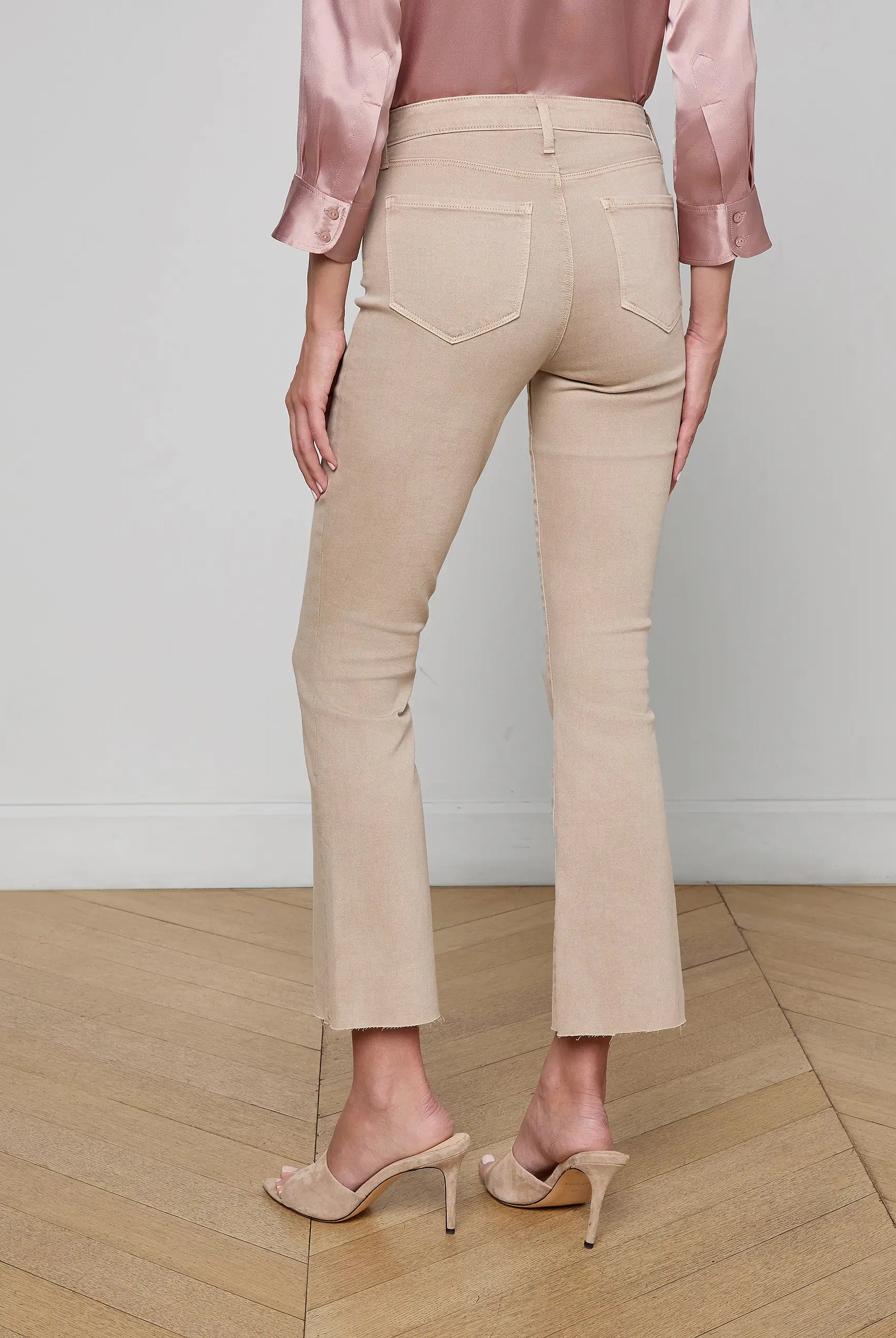 Kendra Cropped Flare Jean - Biscuit by L'agence — view 4