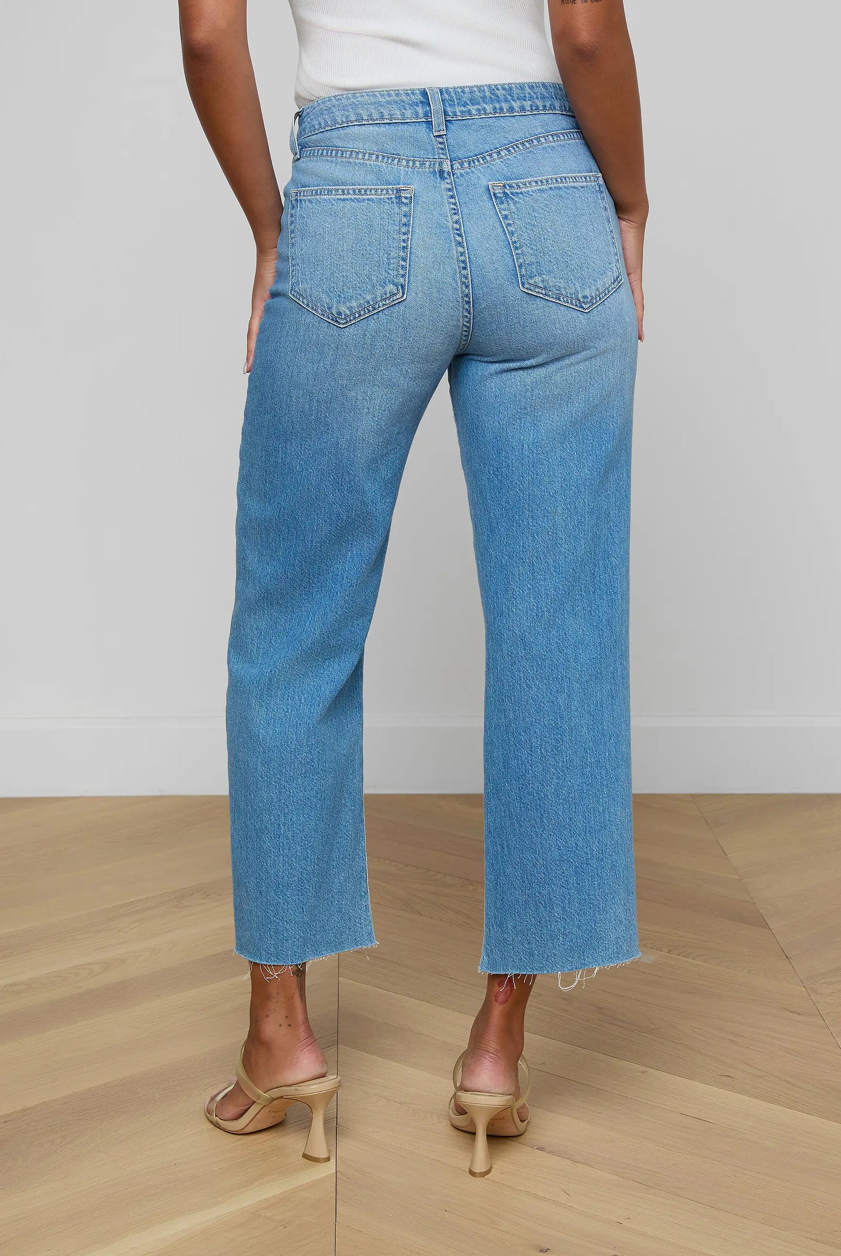 Wanda Cropped Wide Leg Jean - Anaheim by L'agence — view 4