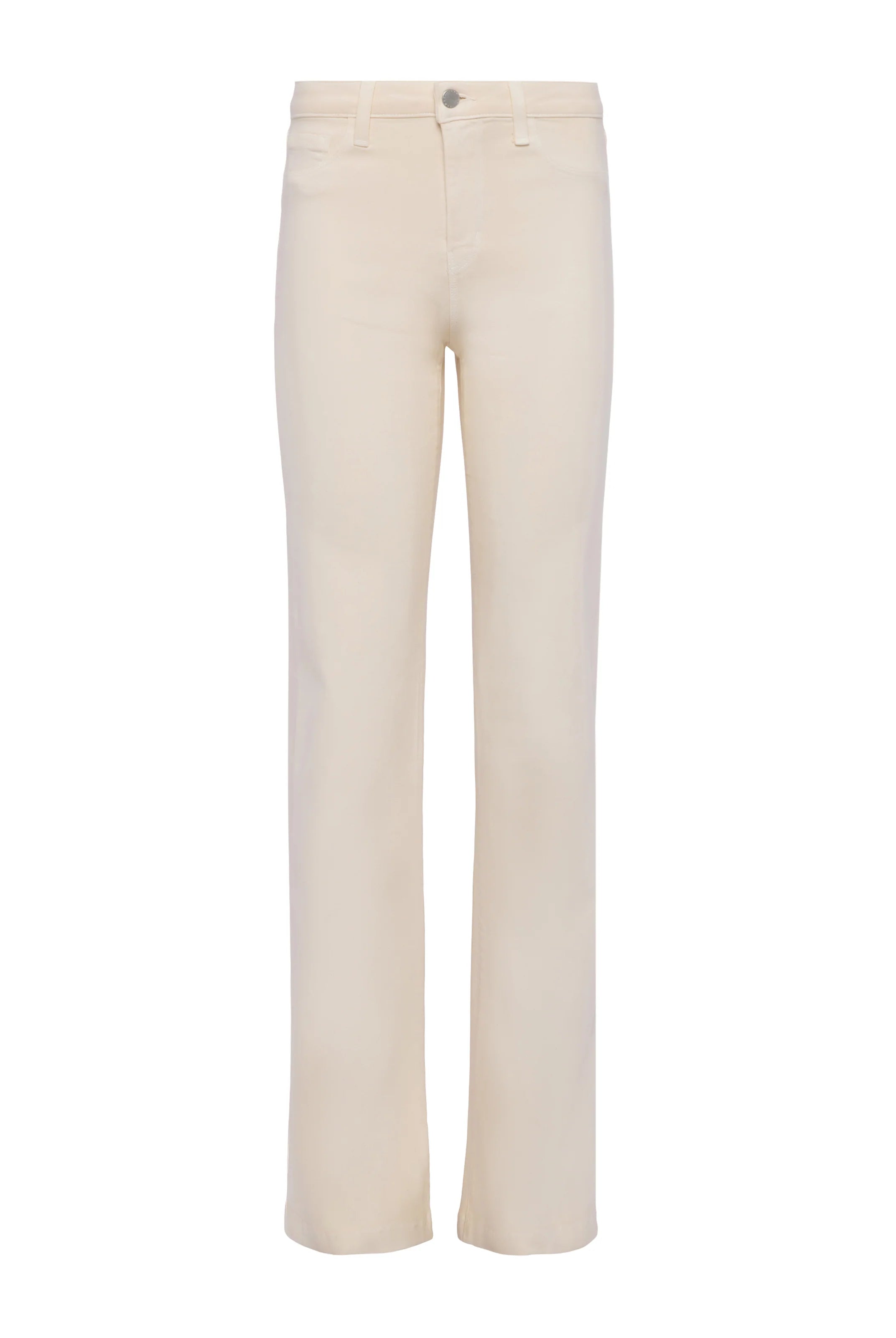 Clayton Coated Wide Leg Jean - French Vanilla by L'agence — view 5