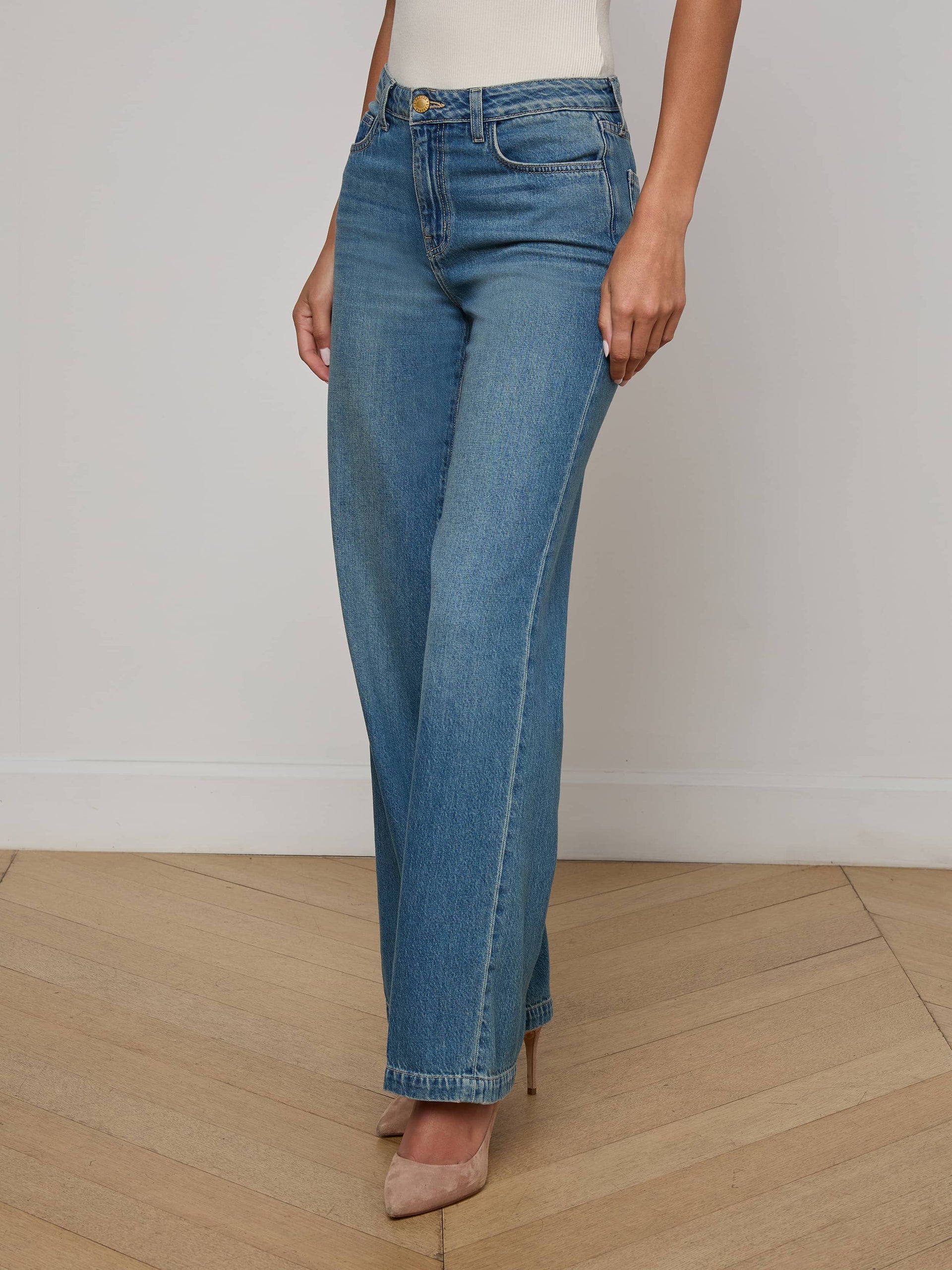 Scottie Wide Leg Jean - Fargo by L'agence — view 3