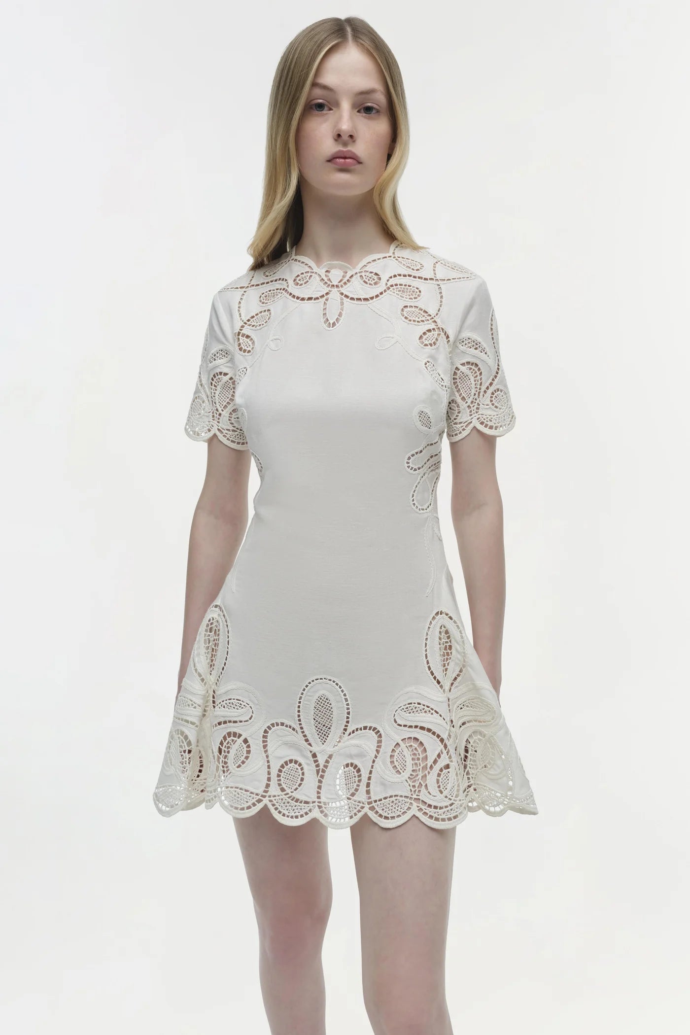 Morrigan Linen Mini Dress - Ivory by Jonathan Simkhai — alternate view