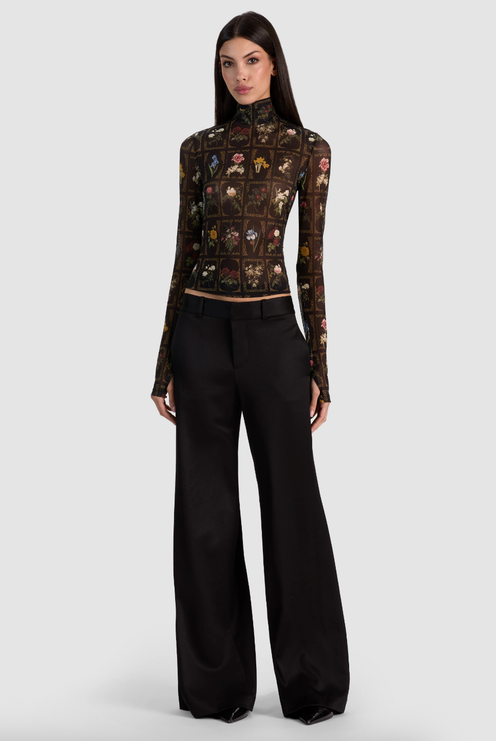 Delaina Turtleneck Top - Gallery Garden by Alice & Olivia — alternate view