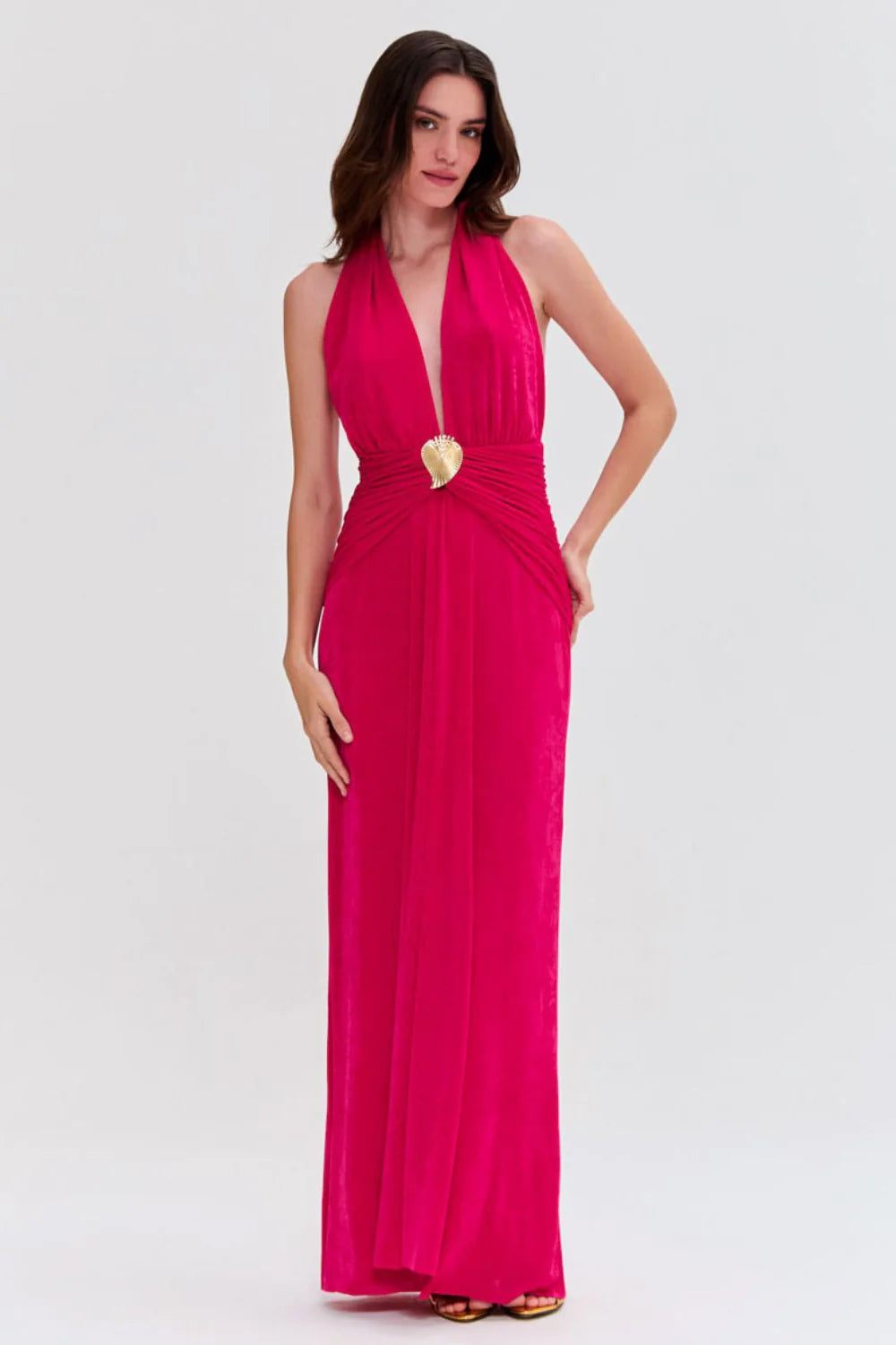 Radiant Jersey Halterneck - Pink by PatBo | 25 South Boutiques