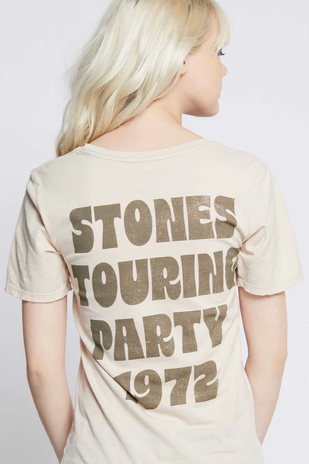 The Rolling Stones Tumbling Dice Tee - Old Lace by Recycled Karma — alternate view