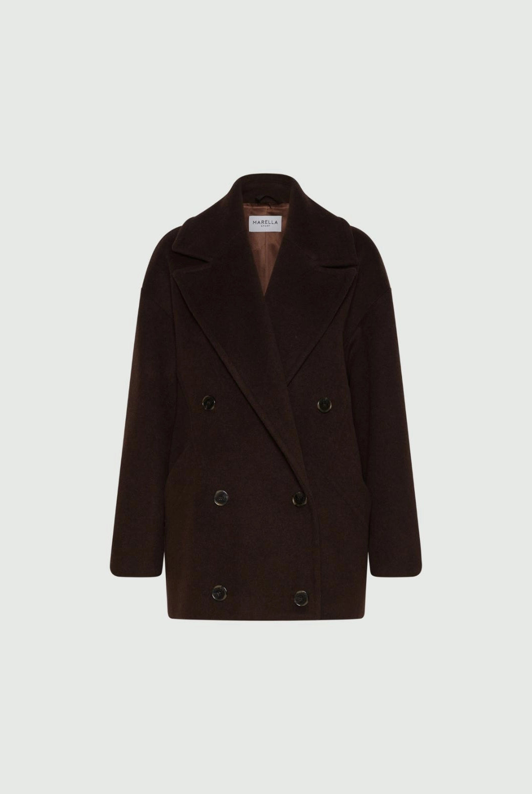 Oggeri Wool Blend Heavy Jacket - Pepper by Marella — view 5