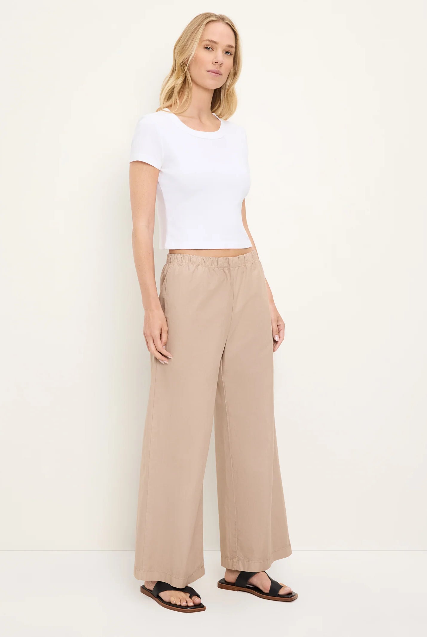 Taylor Wide Leg Pant - Macadamia by Michael Stars — alternate view