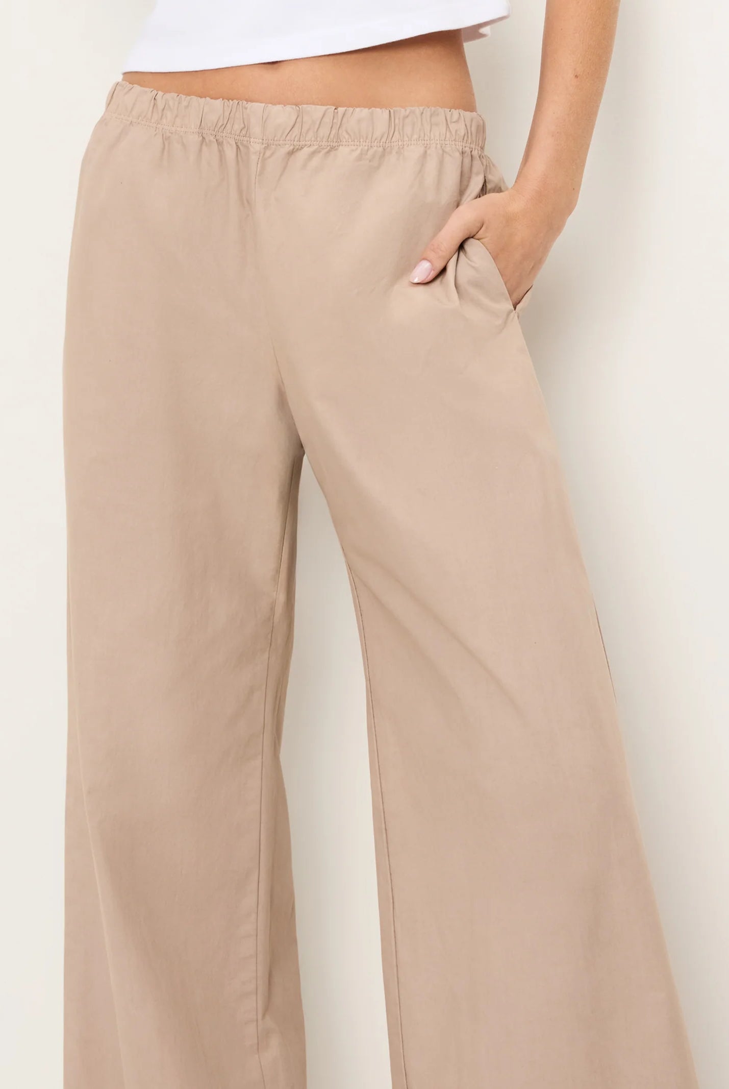 Taylor Wide Leg Pant - Macadamia by Michael Stars — view 4