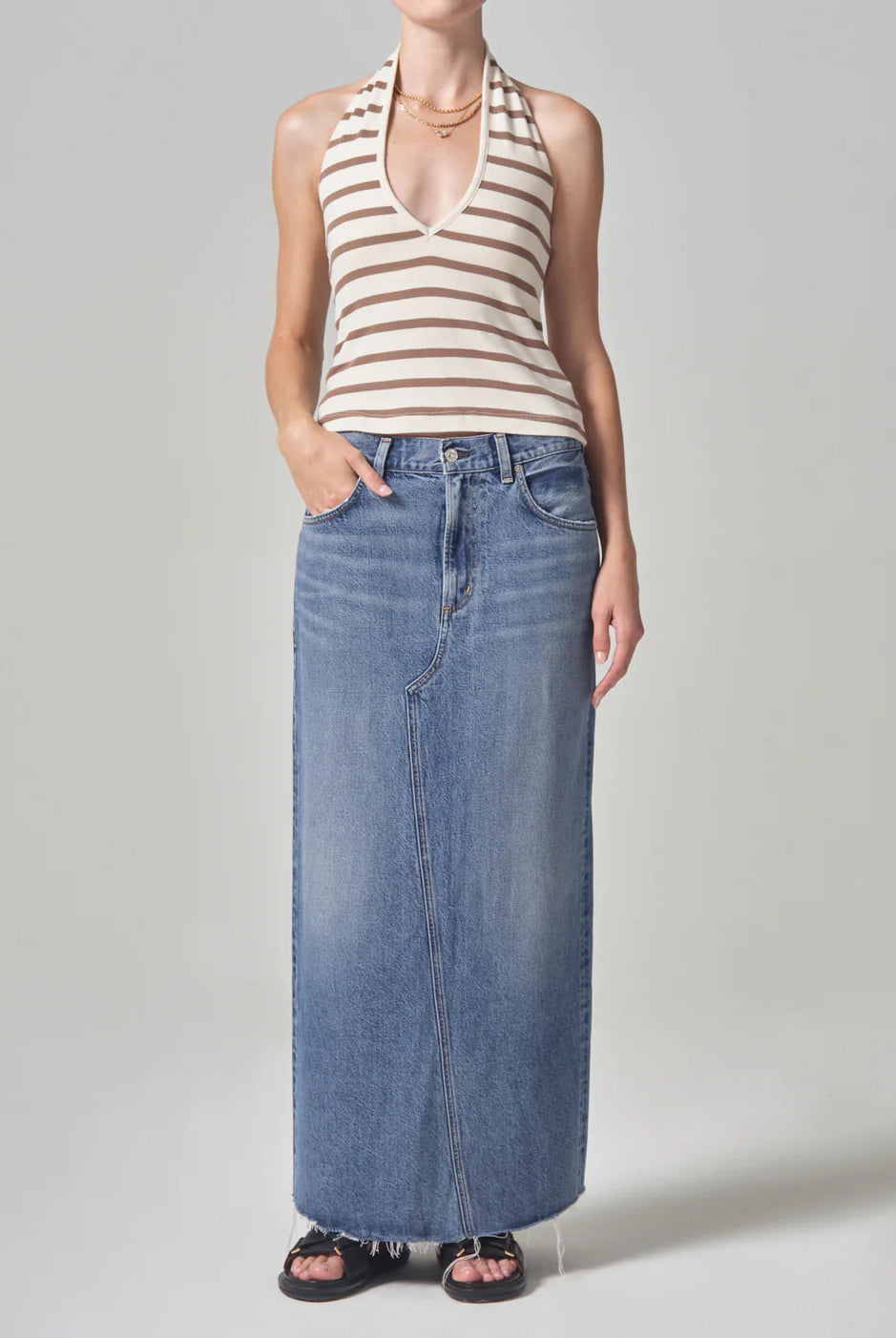 Circolo Reworked Maxi Skirt - Glisten by Citizens of Humanity | 25 South Boutiques