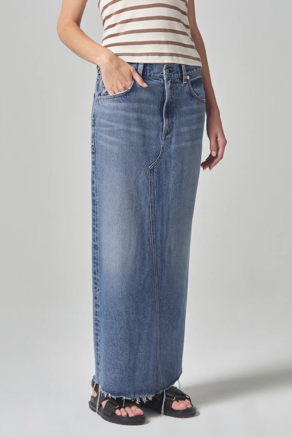 Circolo Reworked Maxi Skirt - Glisten by Citizens of Humanity — alternate view