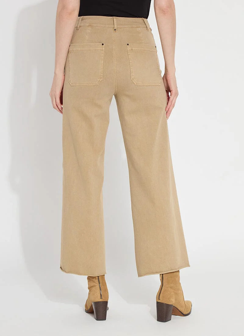 Erin Wide Leg Denim - Antique Wash Nutshell by Lysse — view 3