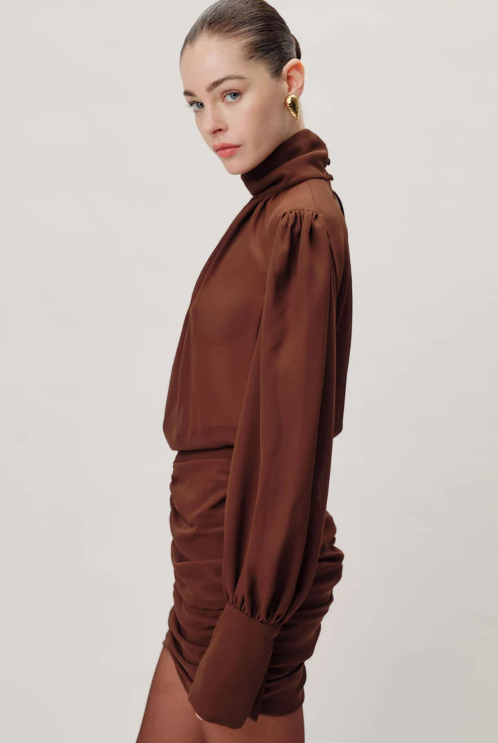 Yebba Dress - Chocolate by Ronny Kobo — alternate view