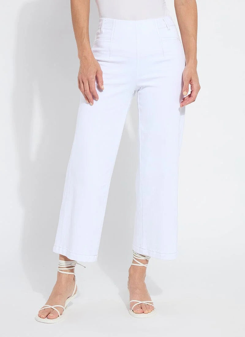 Layton Wide Leg Crop - White by Lysse | 25 South Boutiques