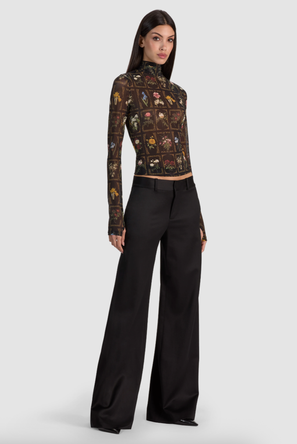 Delaina Turtleneck Top - Gallery Garden by Alice & Olivia — view 3
