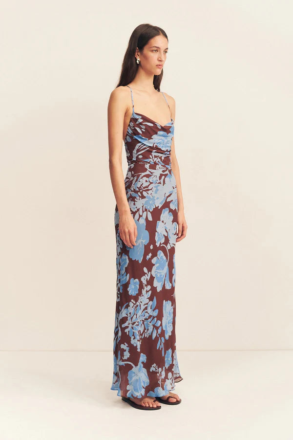 Olsen Lace Back Bias Midi Dress - Arcadian Floral by Shona Joy — view 3