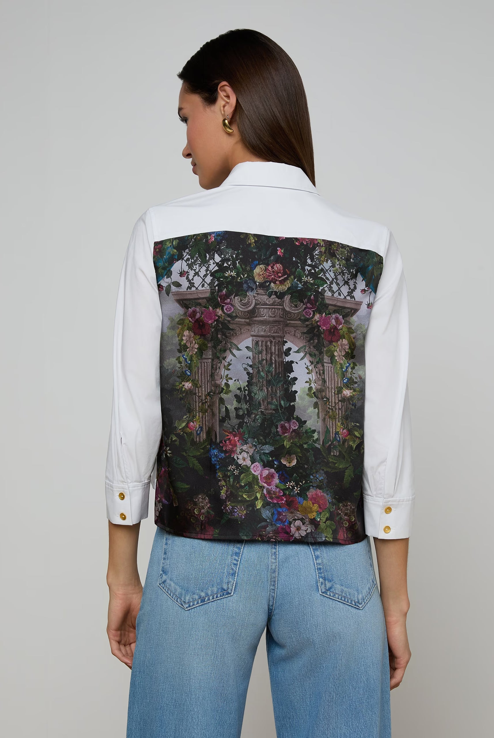 Fawn Floral Print Shirt - Rococo Floral by L'agence | 25 South Boutiques
