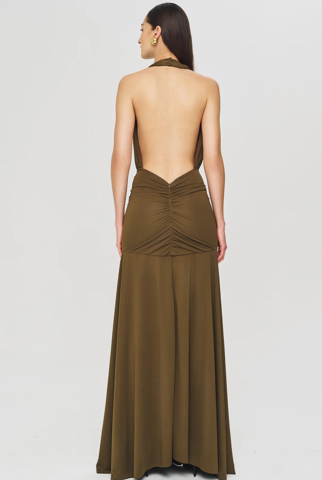 Labelle Dress - Olive by Ronny Kobo — view 3