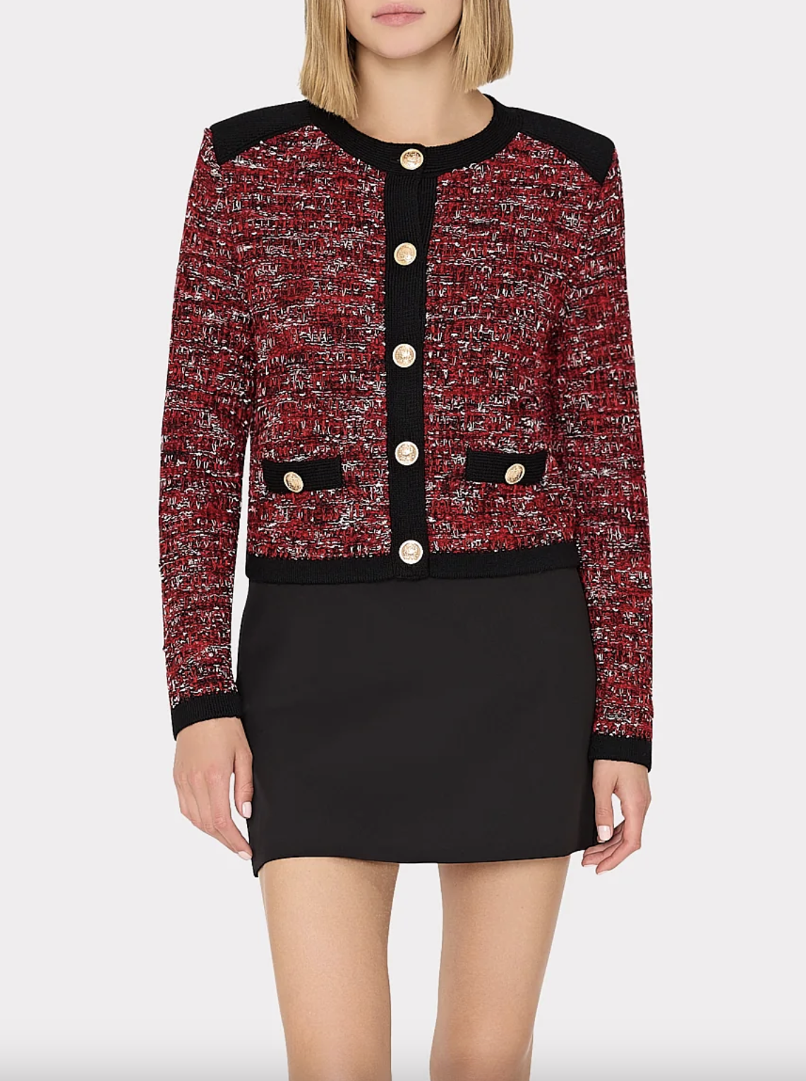 Kelly Textured Knit Cardigan - Claret by Milly | 25 South Boutiques