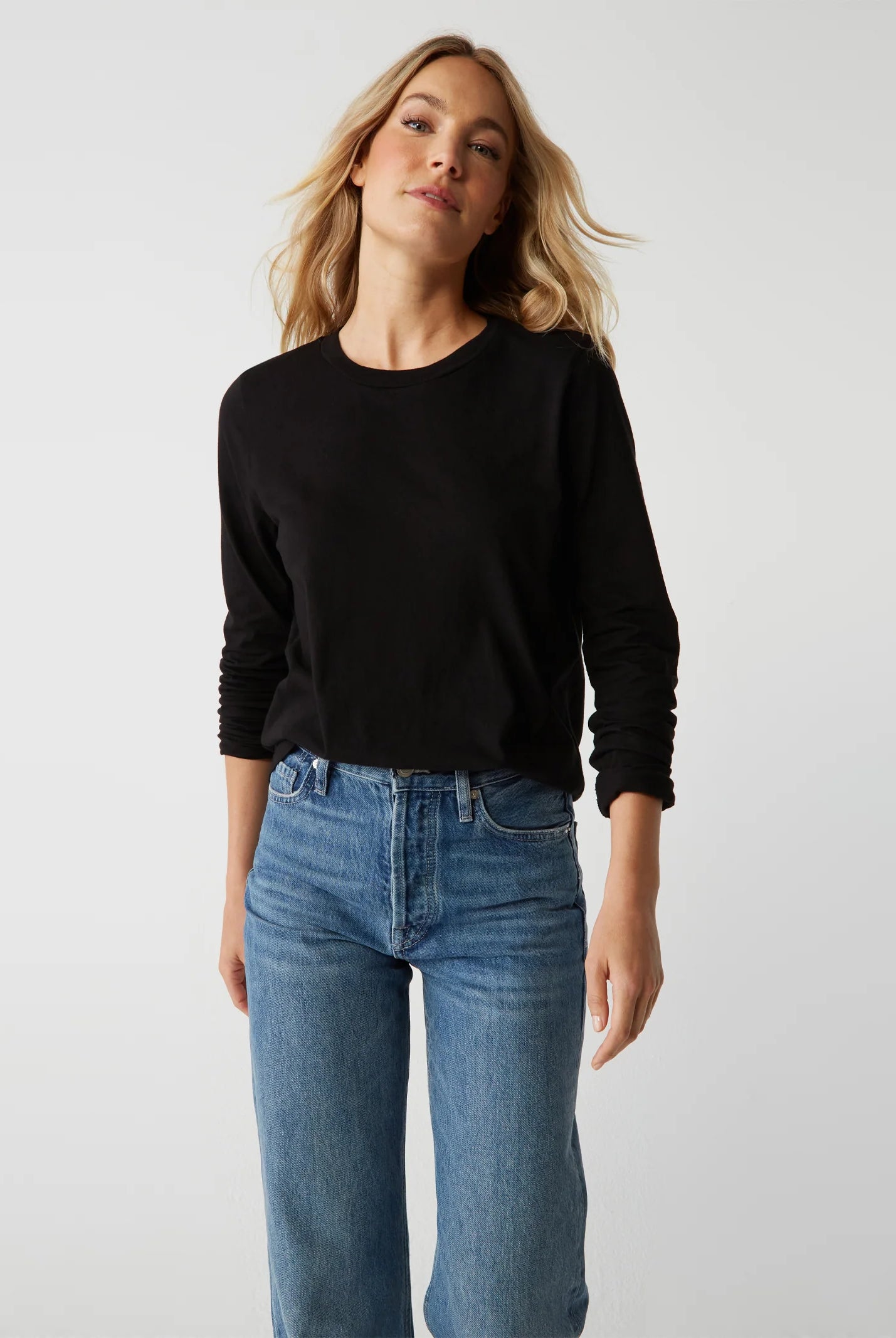 Clarissa Long Sleeve Top - Black by Michael Stars | 25 South Boutiques