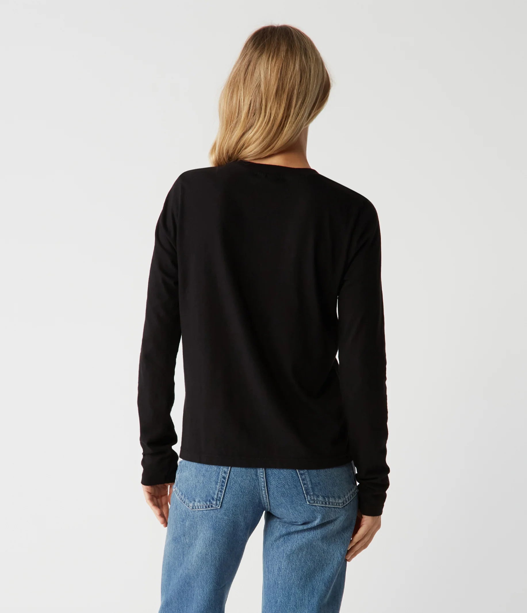 Clarissa Long Sleeve Top - Black by Michael Stars — view 4
