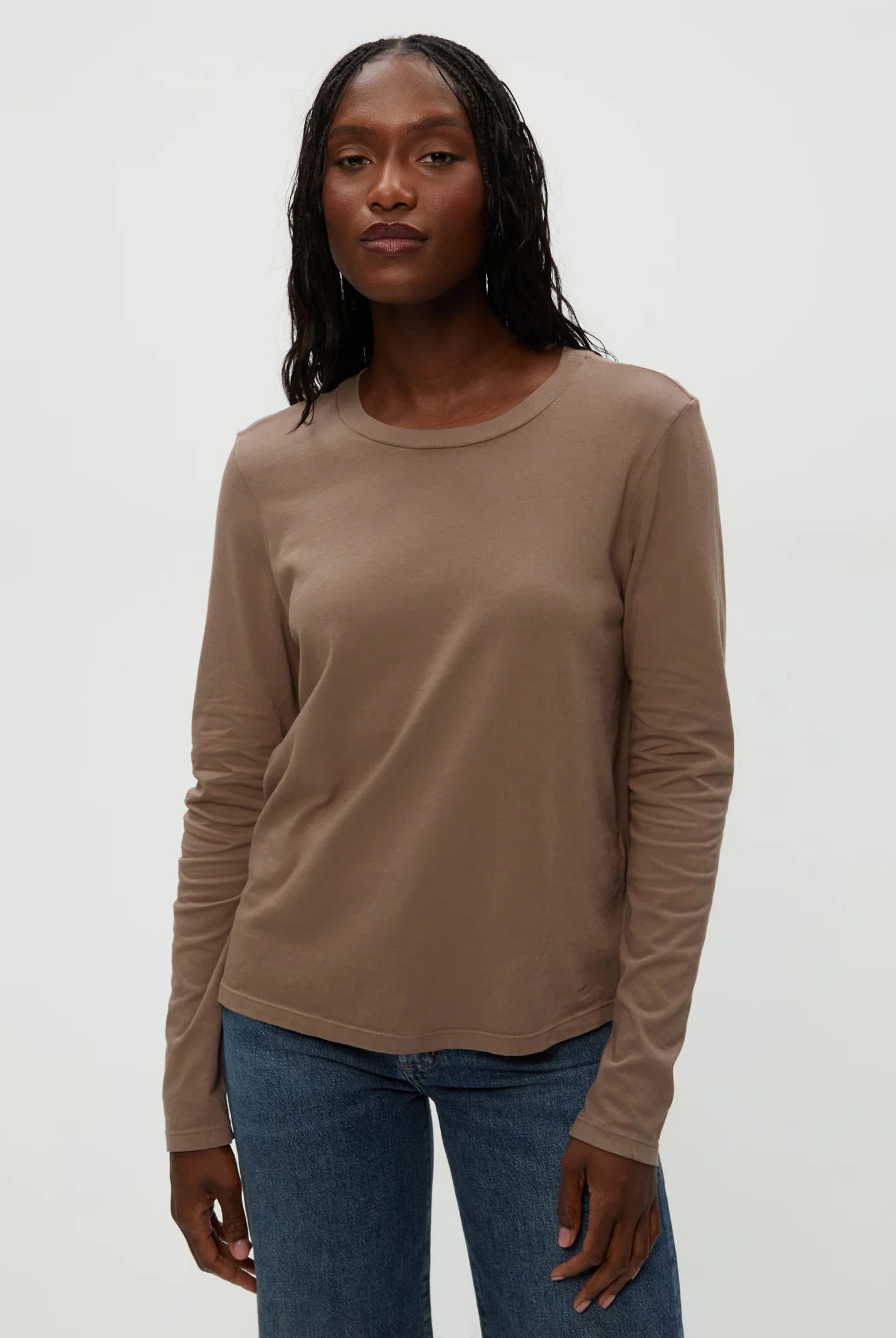 Clarissa Long Sleeve Top - Cobblestone by Michael Stars | 25 South Boutiques