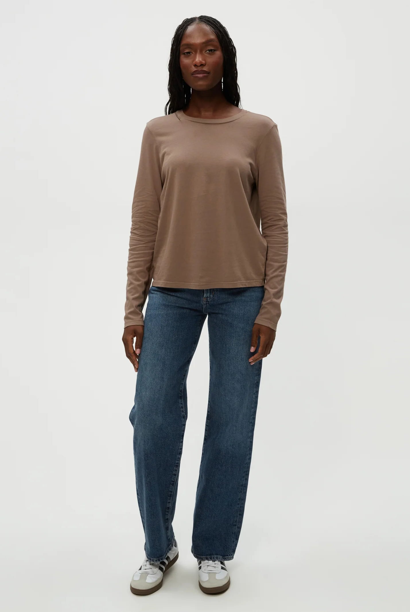 Clarissa Long Sleeve Top - Cobblestone by Michael Stars — view 4