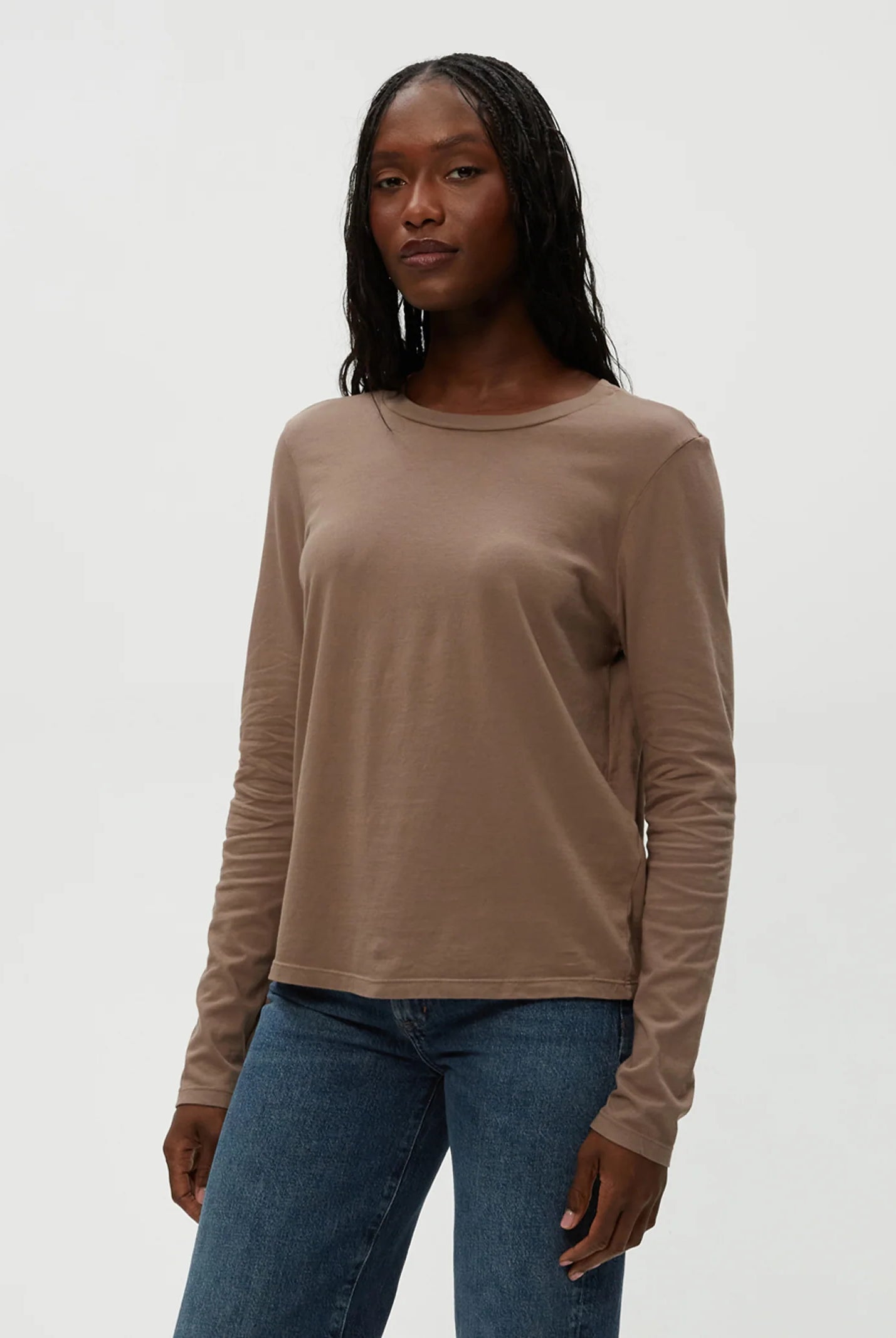 Clarissa Long Sleeve Top - Cobblestone by Michael Stars — alternate view