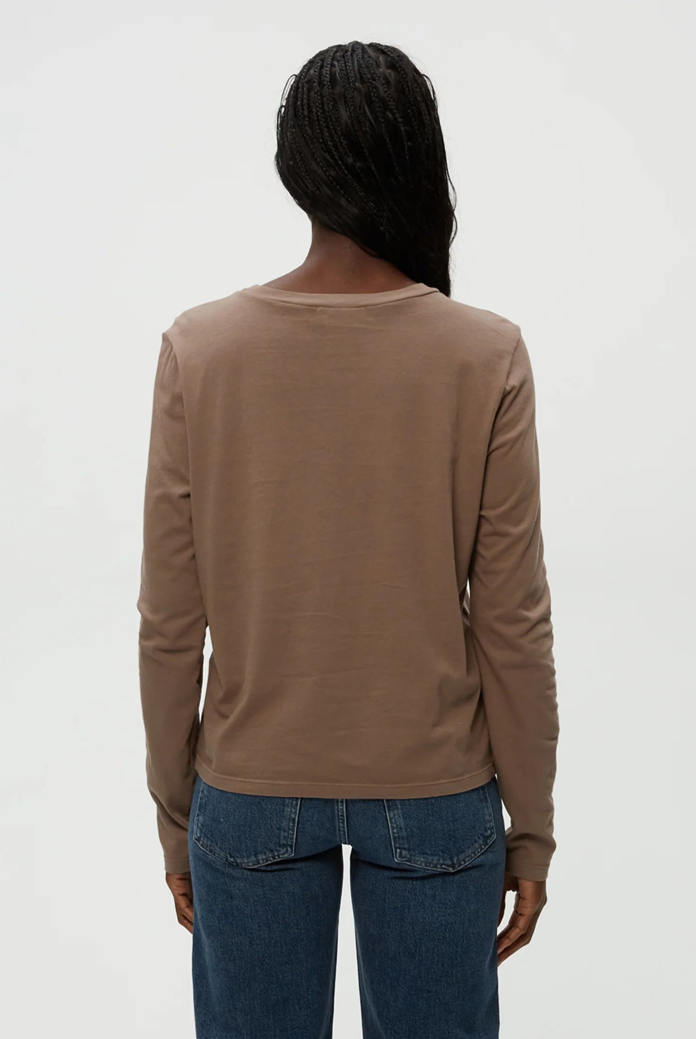 Clarissa Long Sleeve Top - Cobblestone by Michael Stars — view 3
