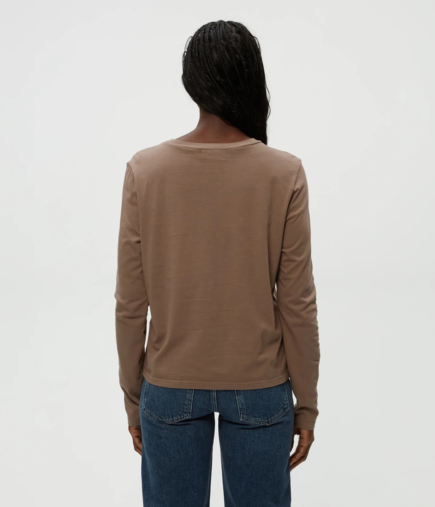 Clarissa Long Sleeve Top - Cobblestone by Michael Stars — view 3