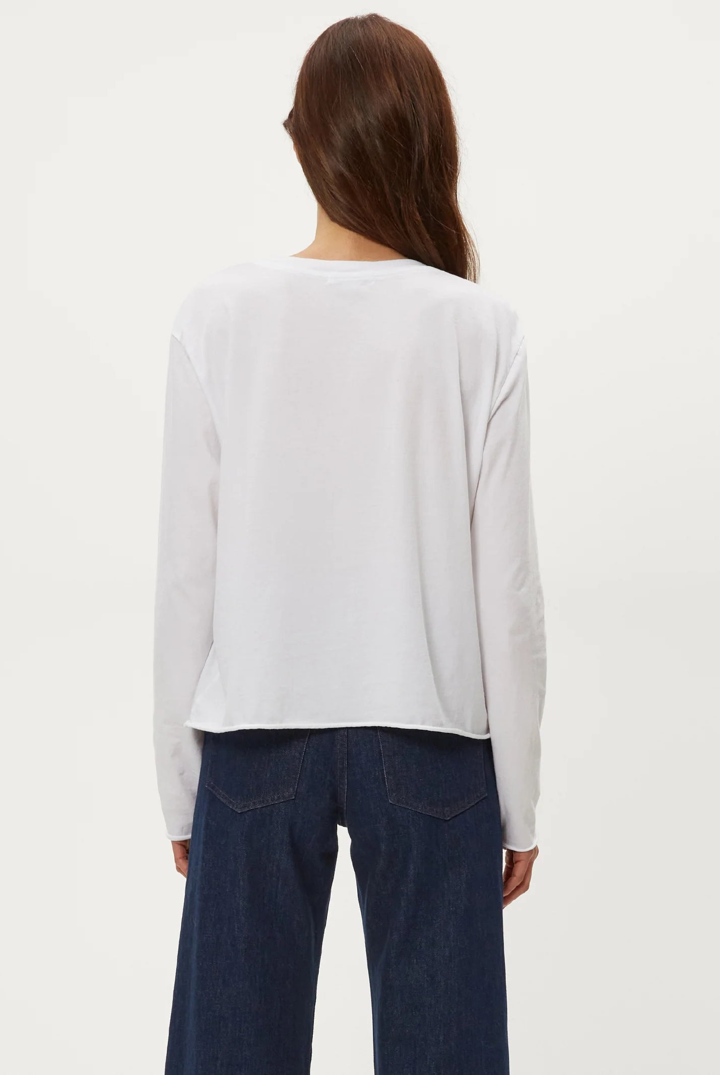 Aiko Crewneck Long Sleeve Tee - White by Michael Stars — view 3
