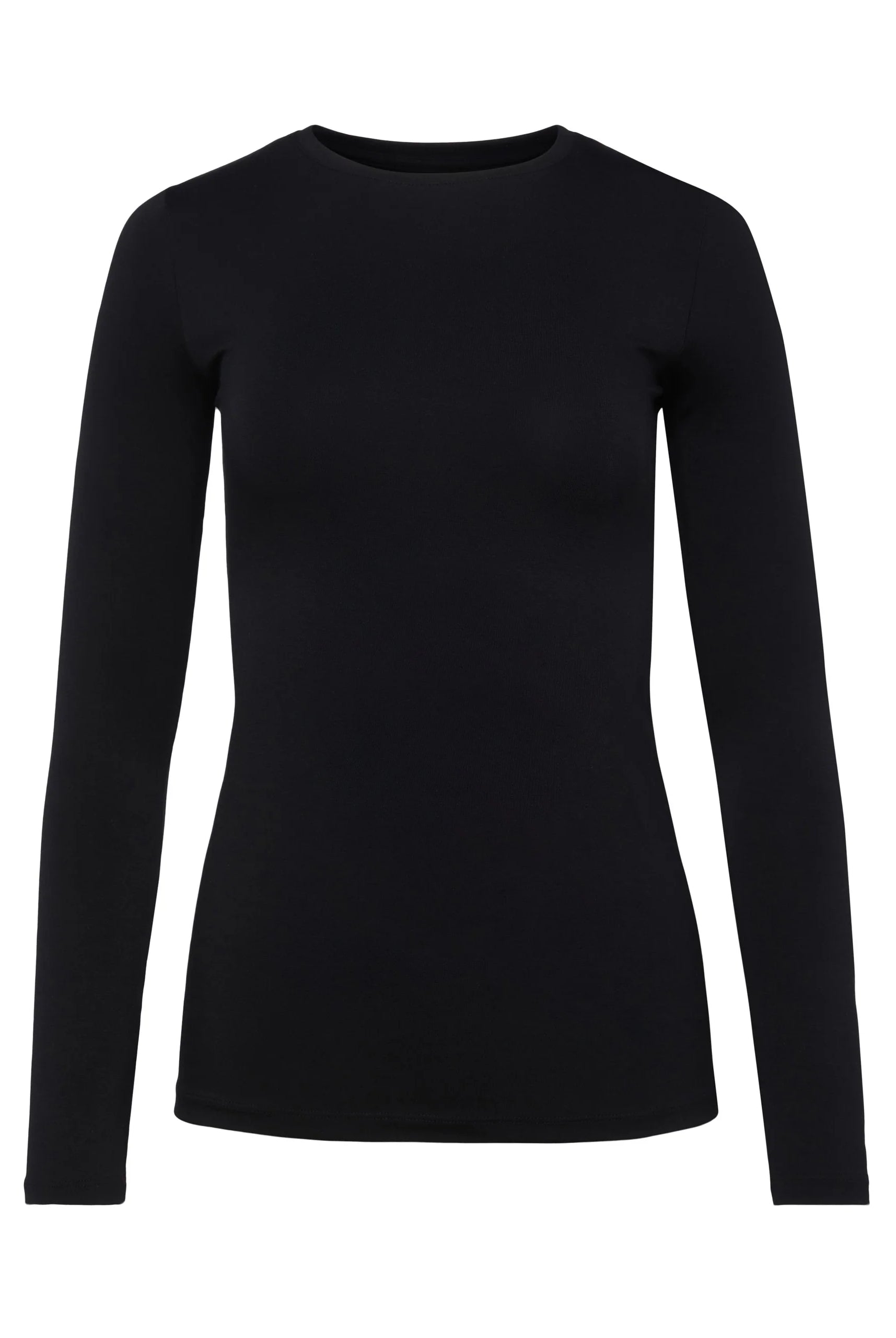 Tess Long Sleeve Tee - Black by L'agence — view 4