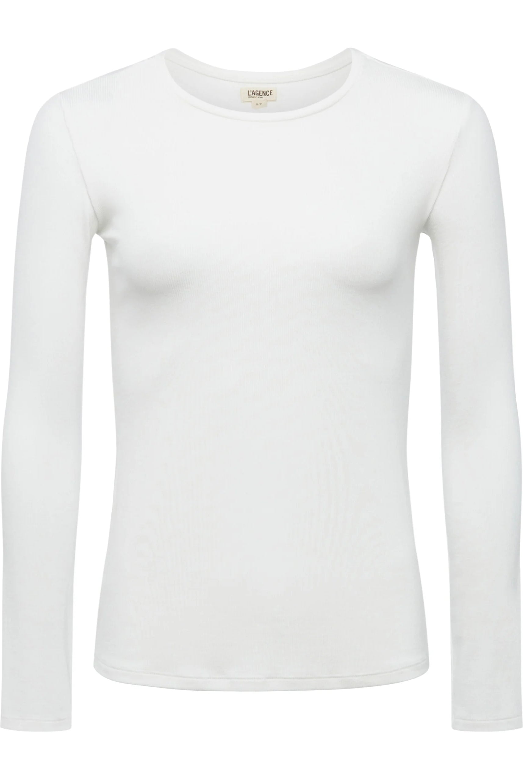 Tess Long Sleeve Tee - White by L'agence — view 4
