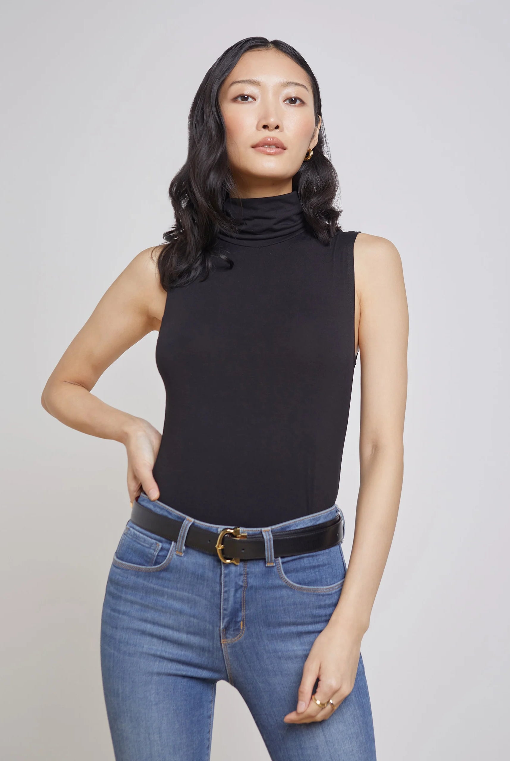 Ceci Sleeveless Turtleneck - Black by L'agence | 25 South Boutiques