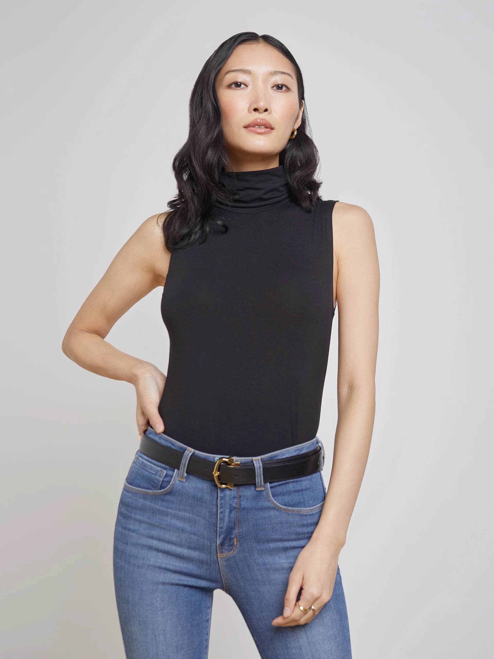 Ceci Sleeveless Turtleneck - Black by L'agence | 25 South Boutiques
