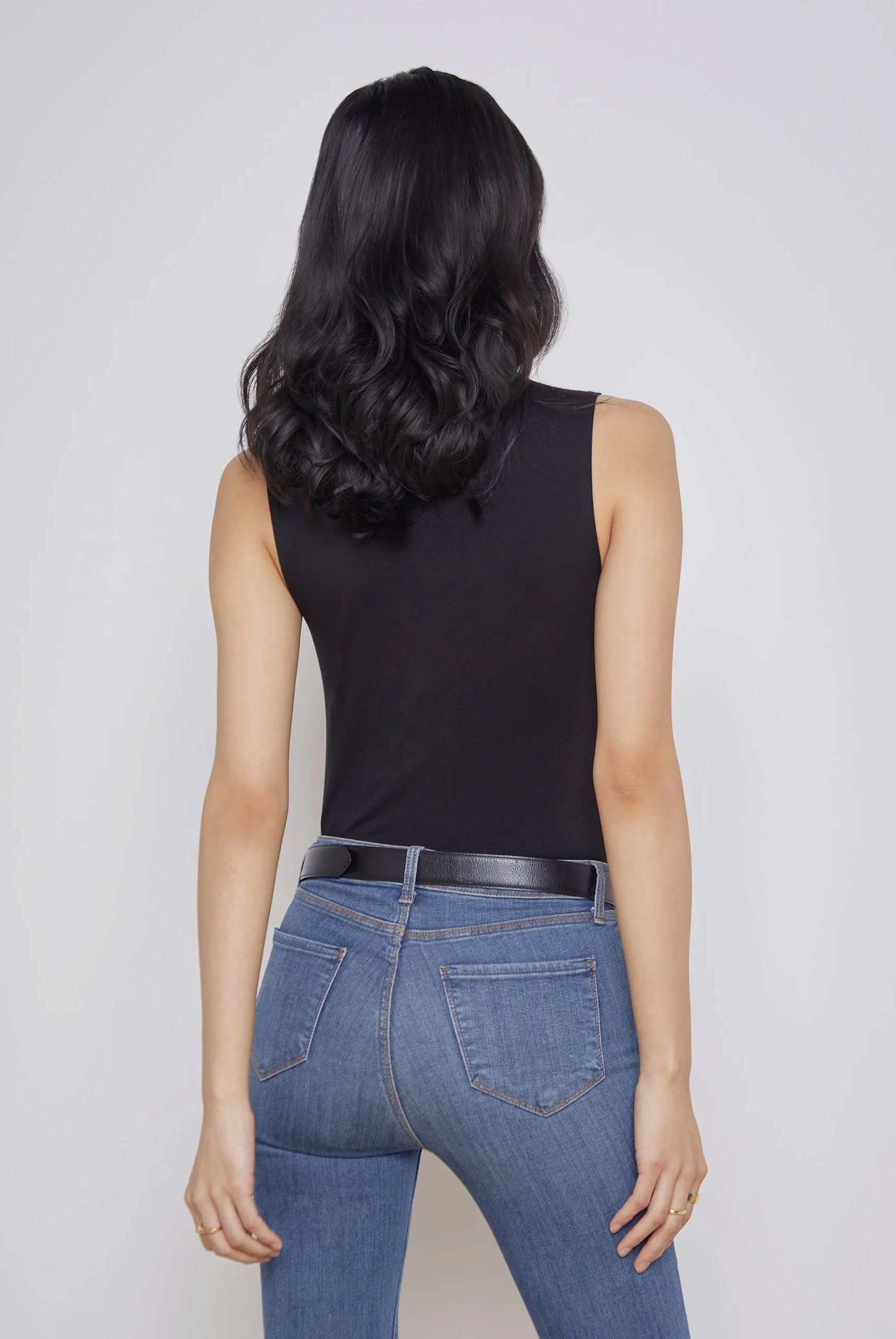 Ceci Sleeveless Turtleneck - Black by L'agence — view 3