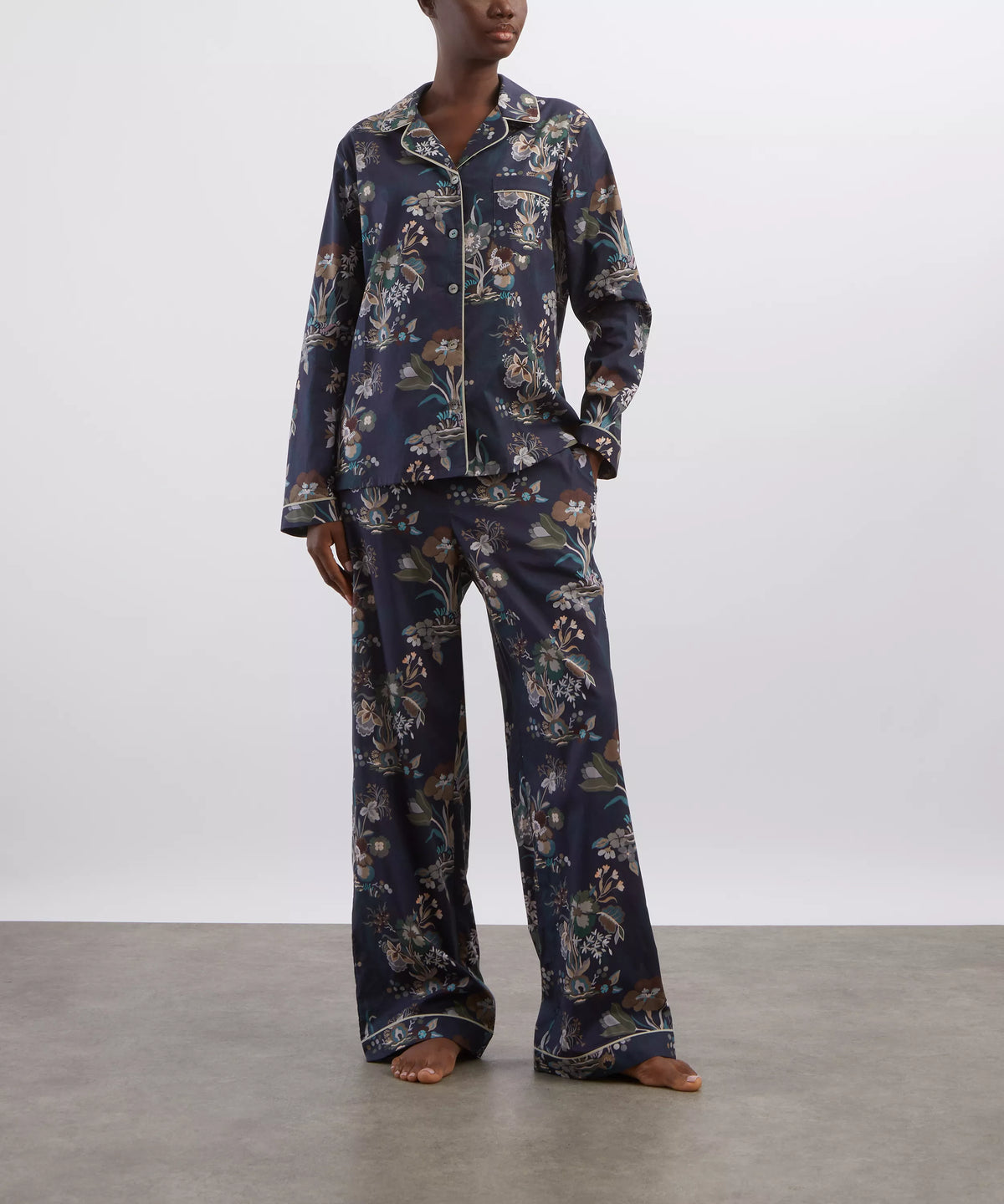 Liberty London Long Relaxed Pyjama Set - Kanazawa Lake
