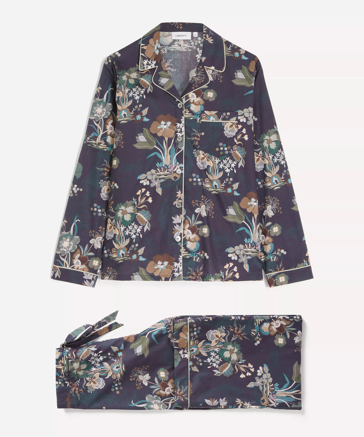Liberty London Long Relaxed Pyjama Set - Kanazawa Lake, view 4