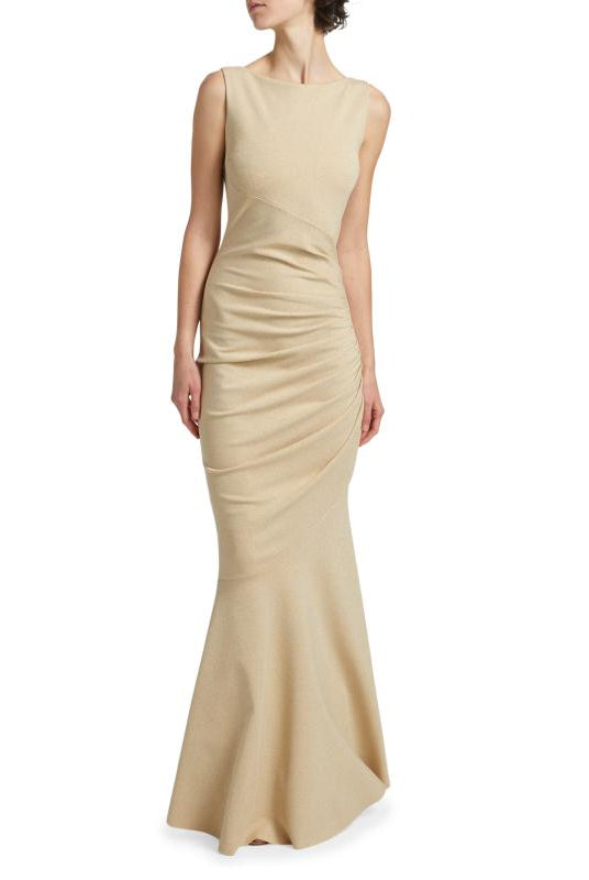Hisato Gathered Mermaid Gown - Gilded Desert by Chiara Boni | 25 South Boutiques
