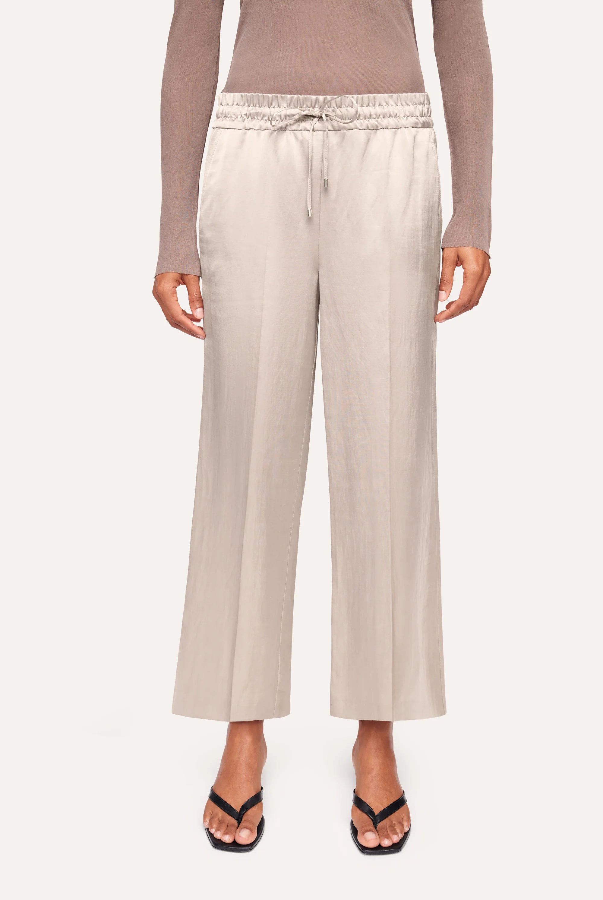 Clara Wide Leg Cropped Trousers - Iron Grey by Cambio | 25 South Boutiques