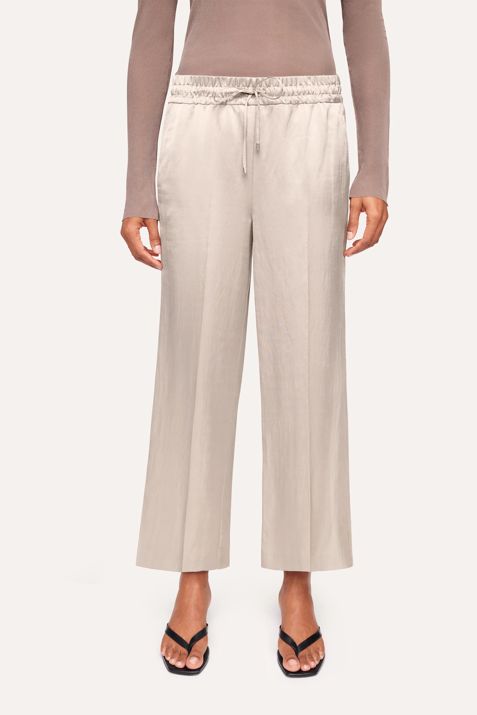 Clara Wide Leg Cropped Trousers - Iron Grey by Cambio | 25 South Boutiques