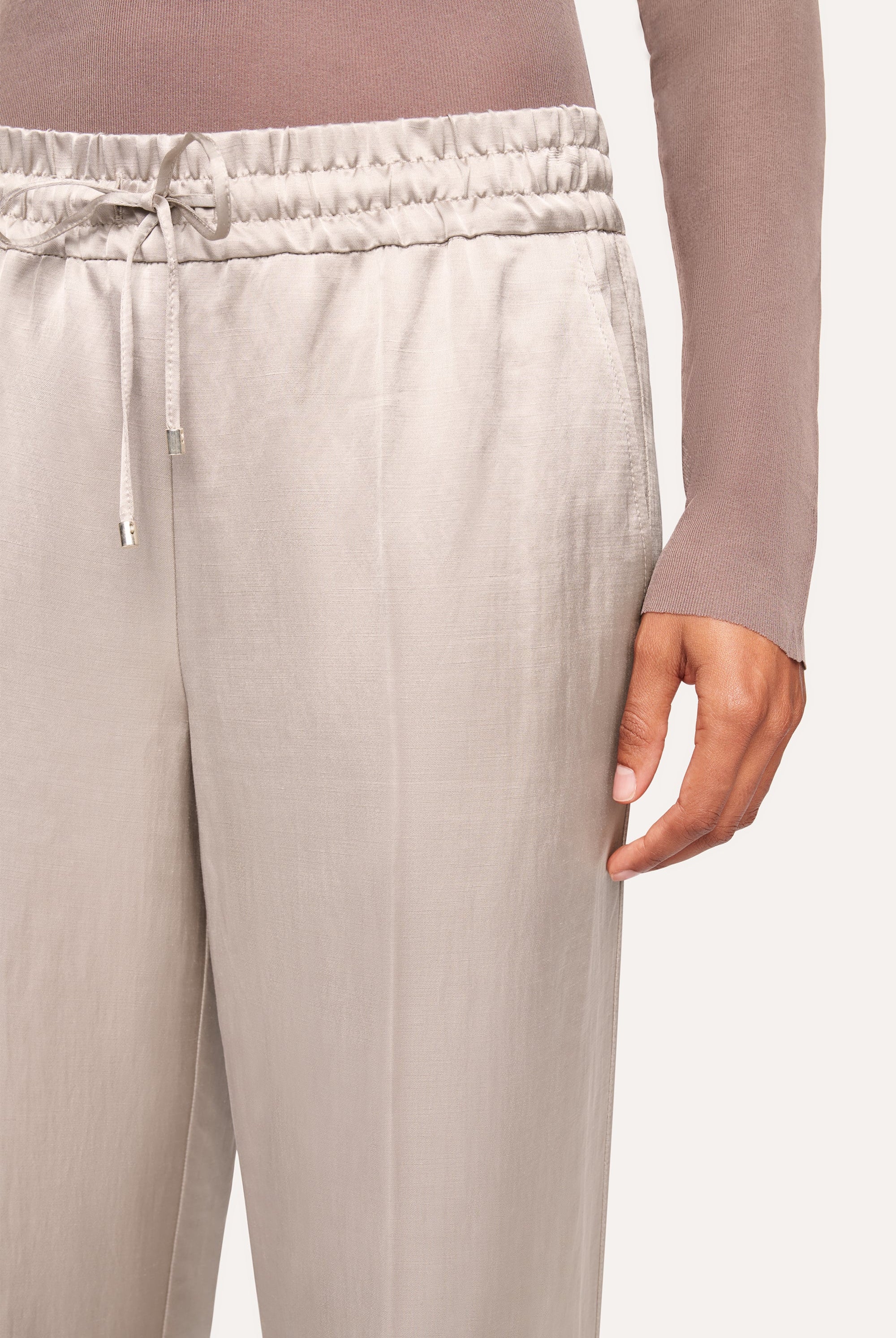 Clara Wide Leg Cropped Trousers - Iron Grey by Cambio — view 4