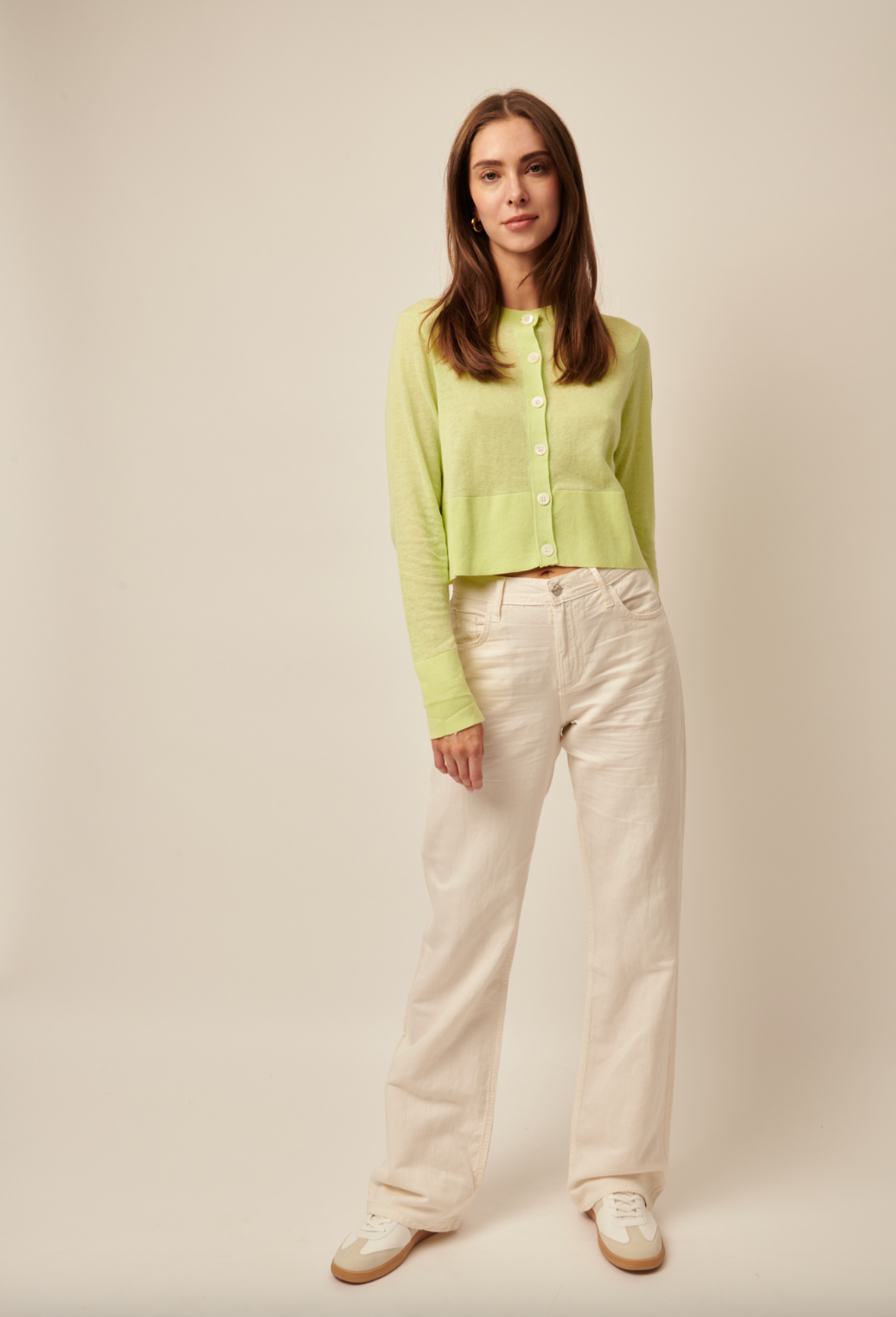 Vivian Cardigan - Limeade by Line — alternate view
