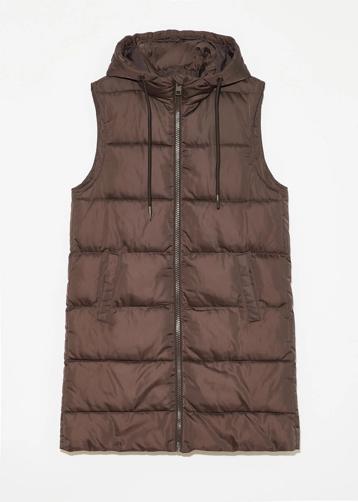 Sambucus Puffer Gilet - Chocolate by Deluc — view 3