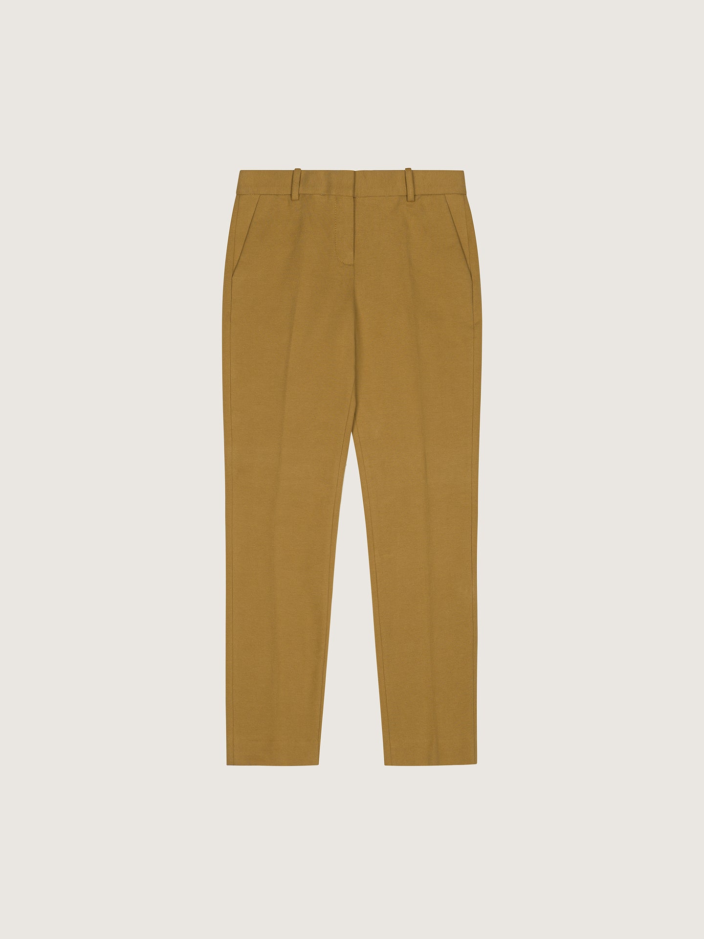 Cashmere Touch Chino Trousers - Liquirizia by Circolo — view 6