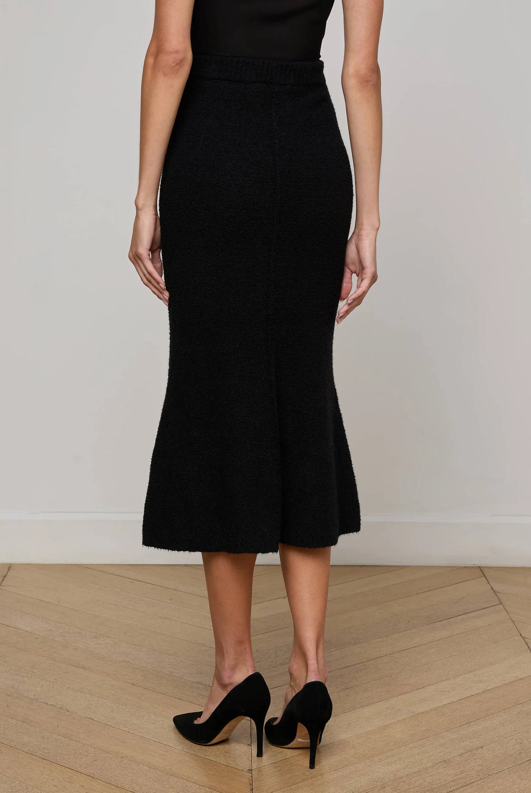 Salem Knit Skirt - Black by L'agence — view 4