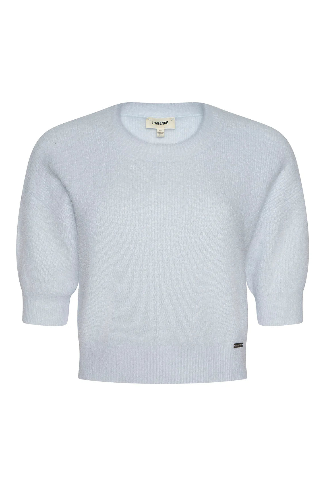 Guinevere Cropped Pullover - Pale Mist Blue by L'agence — view 5