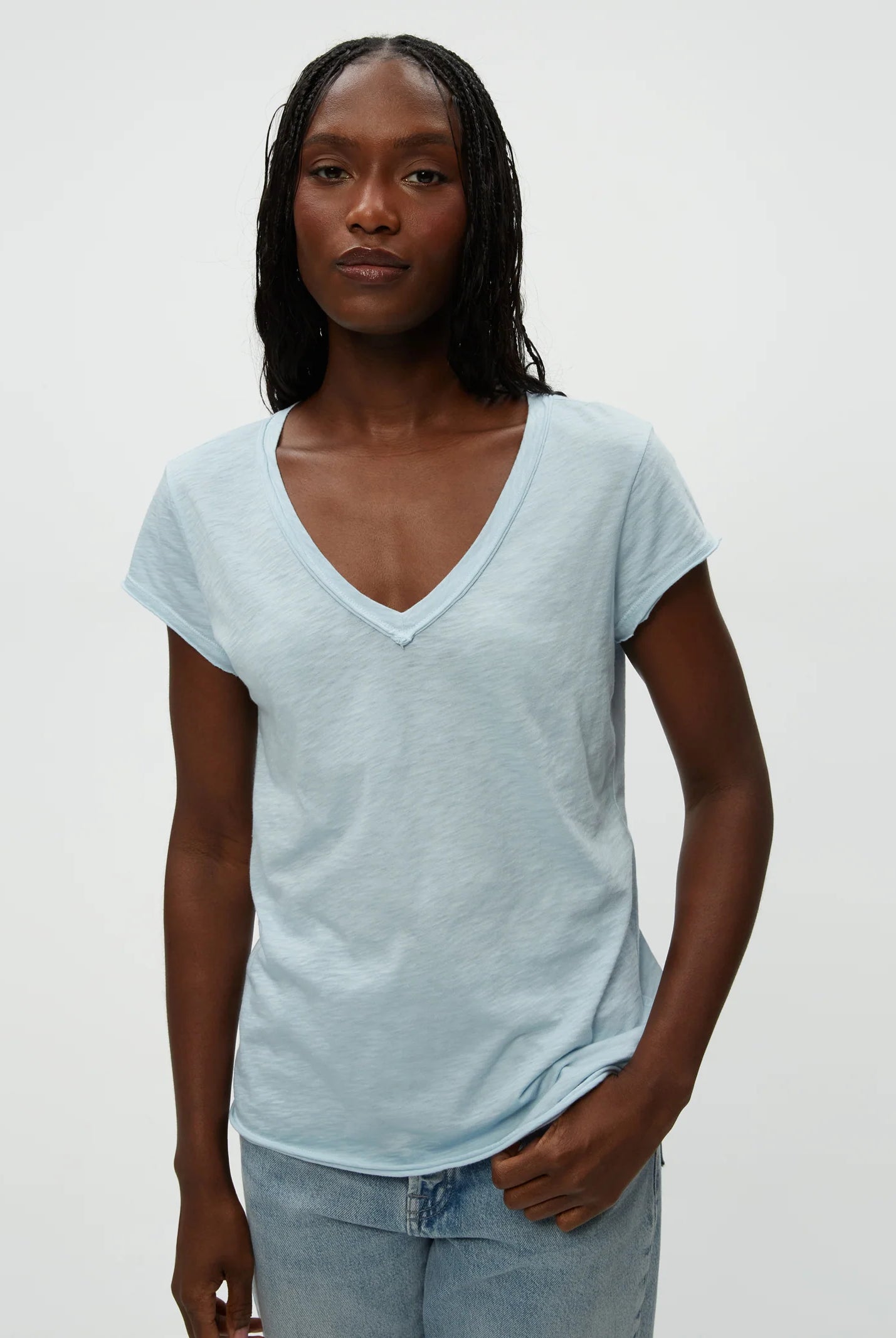 Baxter V Neck Tee - Fountain by Michael Stars | 25 South Boutiques