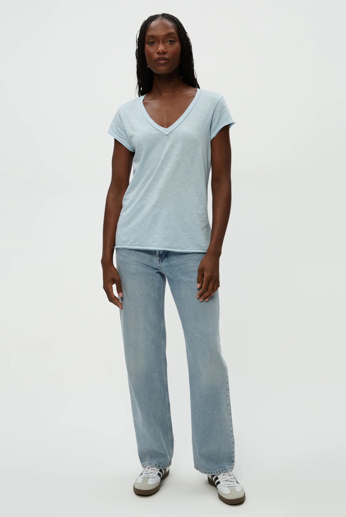 Baxter V Neck Tee - Fountain by Michael Stars — alternate view