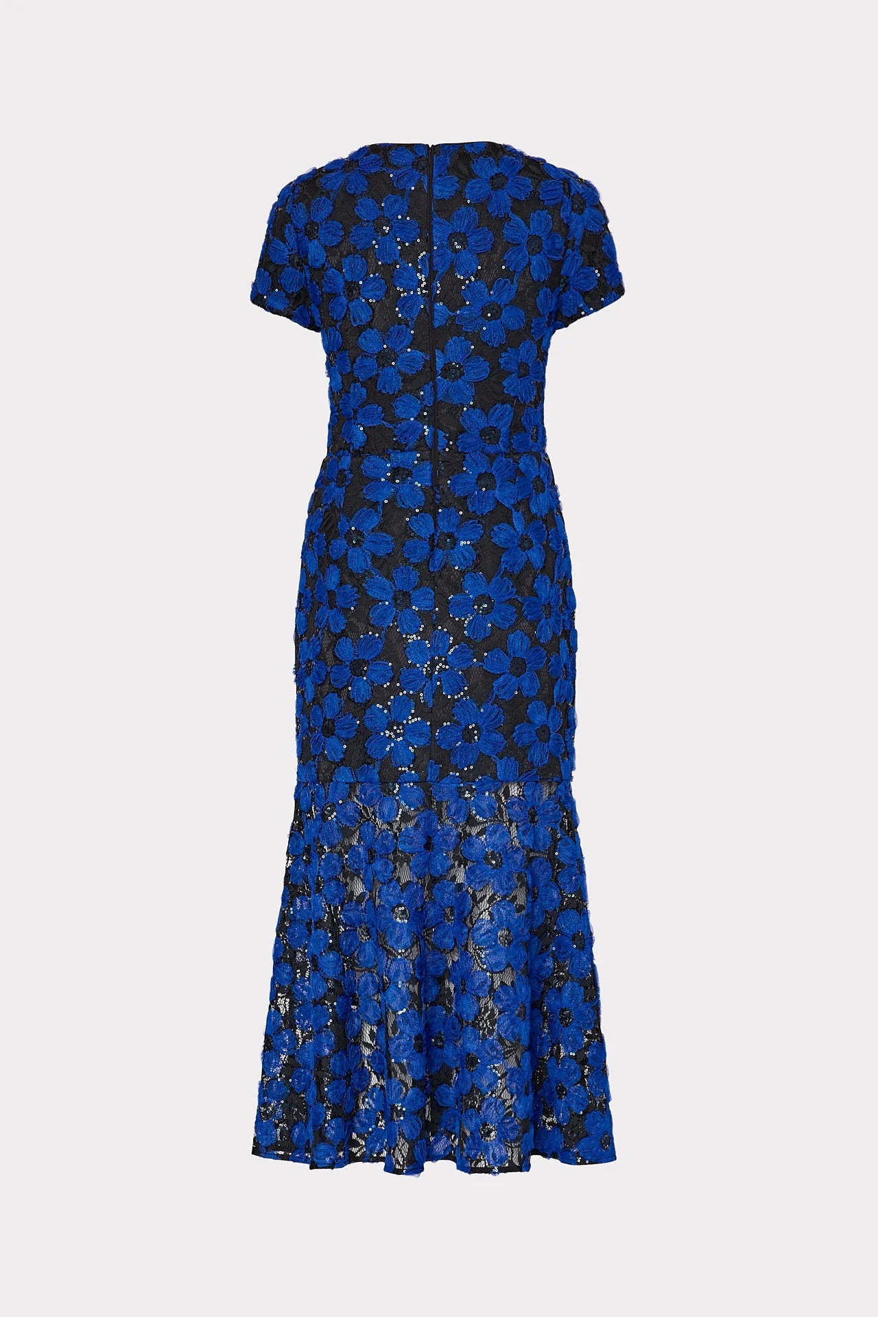 Tahlia Tulle Embroidery Dress - Cobalt Black by Milly — view 4