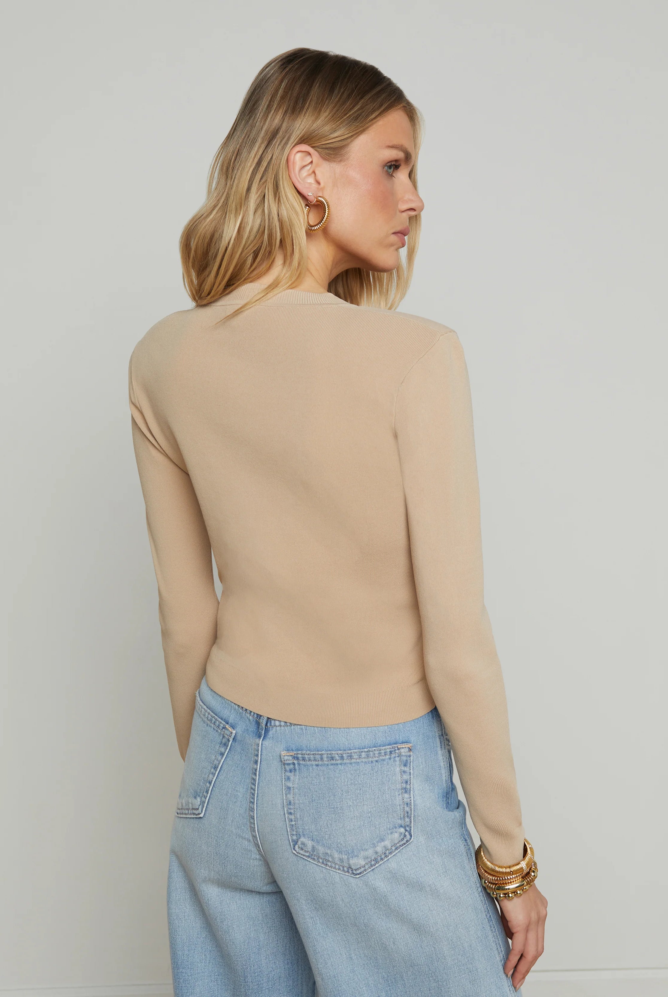 Toulouse Cardigan - Almond by L'agence — view 4
