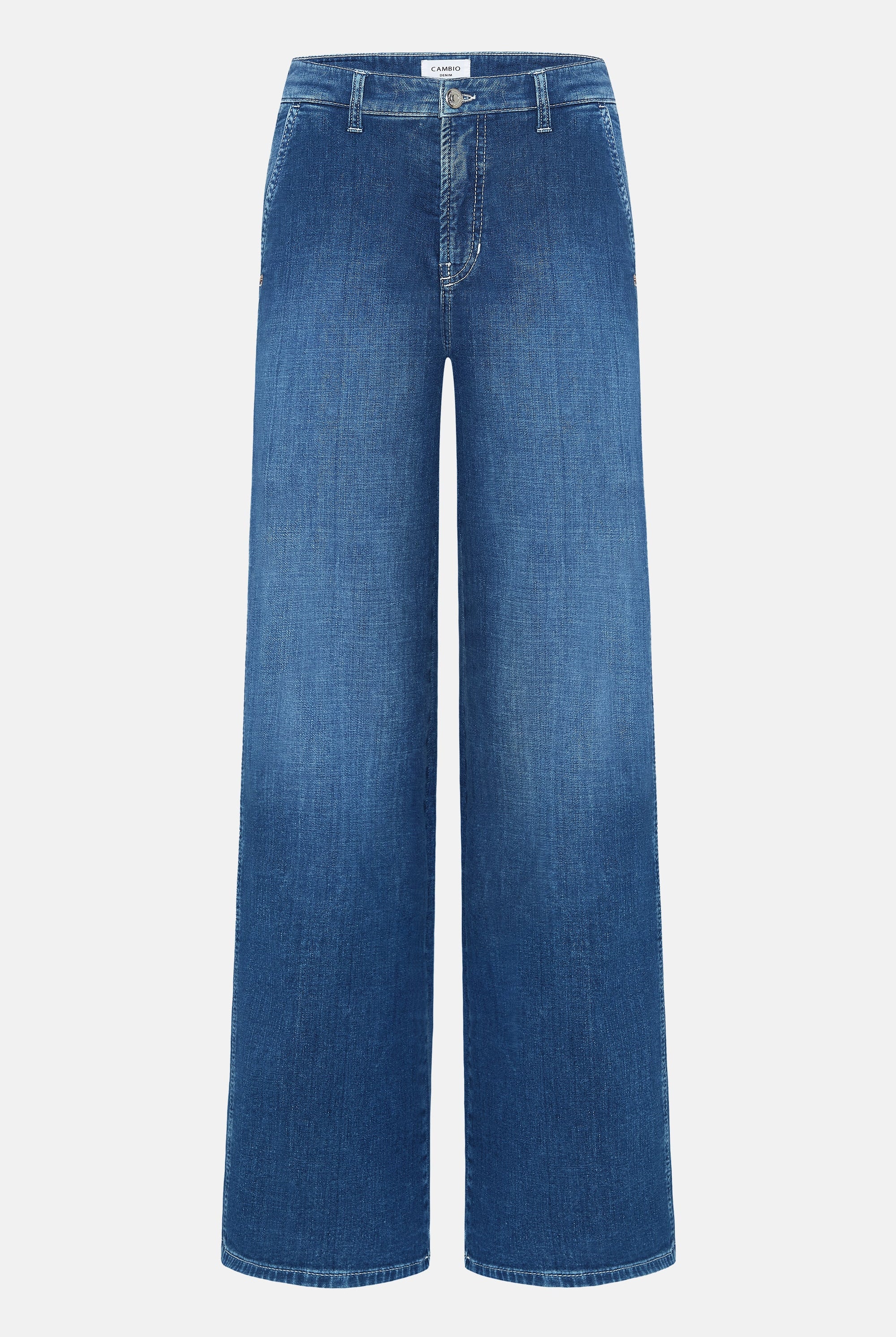 Alek Wide Fit Jeans - Modern Wash by Cambio — view 5